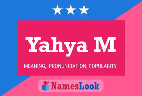 Yahya M Name Poster