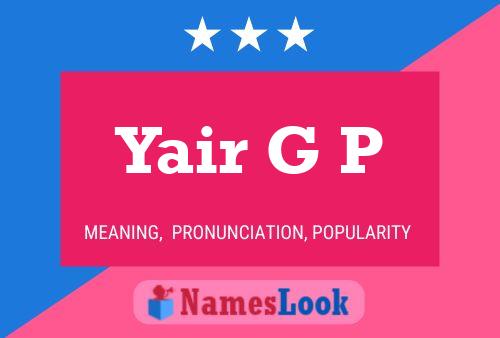 Yair G P Name Poster