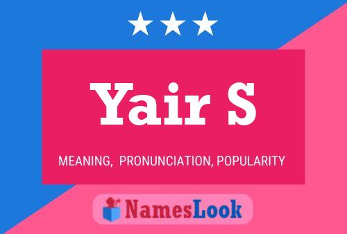 Yair S Name Poster