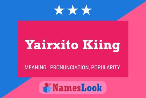 Yairxito Kiing Name Poster