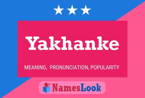 Yakhanke Name Poster