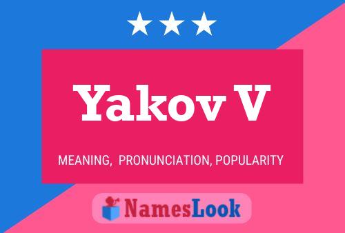 Yakov V Name Poster