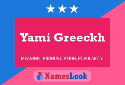 Yami Greeckh Name Poster