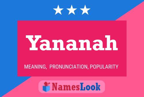 Yananah Name Poster