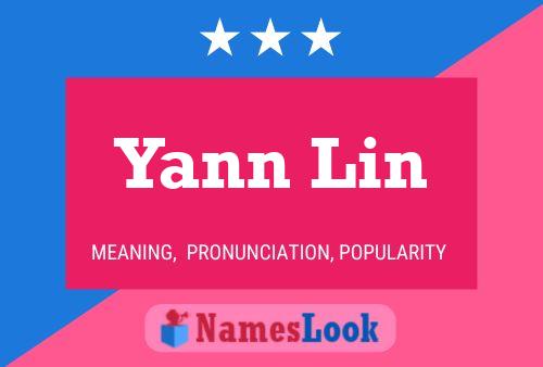 Yann Lin Name Poster