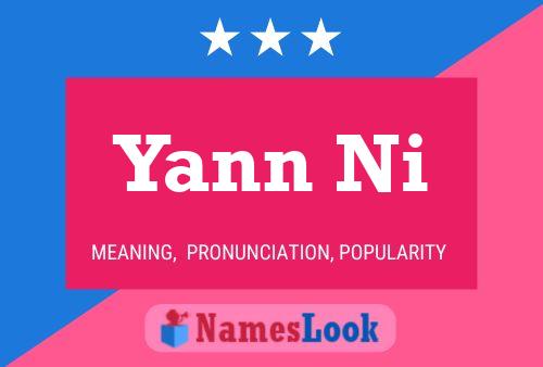 Yann Ni Name Poster