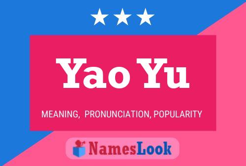 Yao Yu Name Poster