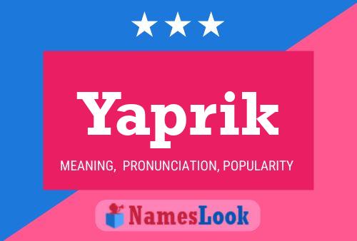 Yaprik Name Poster