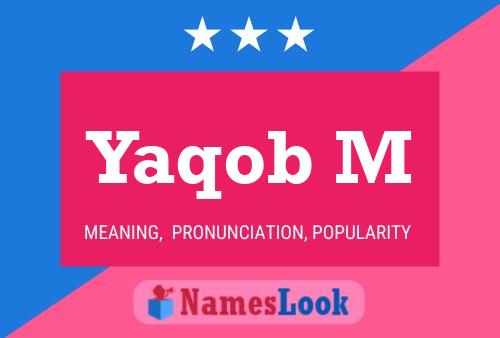 Yaqob M Name Poster