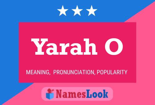 Yarah O Name Poster