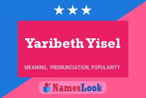 Yaribeth Yisel Name Poster