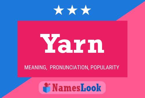 Yarn Name Poster