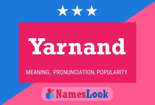 Yarnand Name Poster