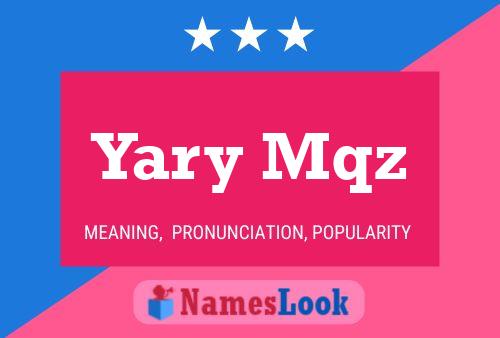 Yary Mqz Name Poster