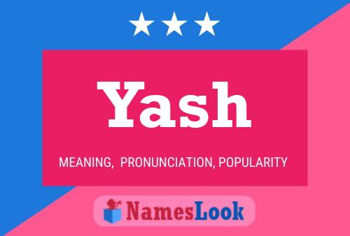 Yash Name Poster