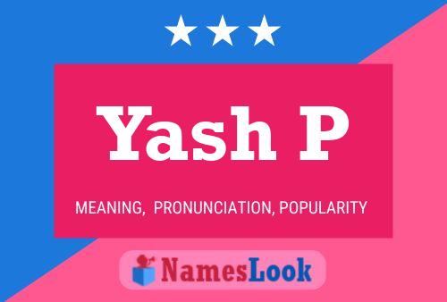 Yash P Name Poster