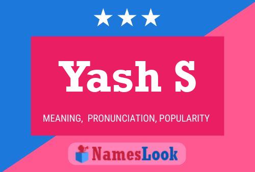 Yash S Name Poster