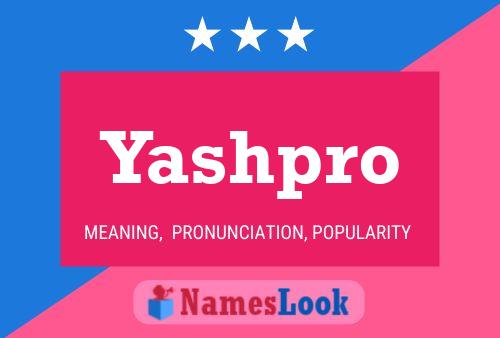 Yashpro Name Poster