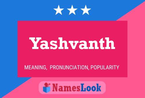 Yashvanth Name Poster