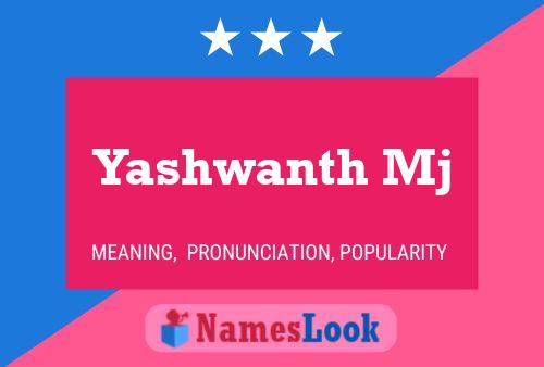 Yashwanth Mj Name Poster