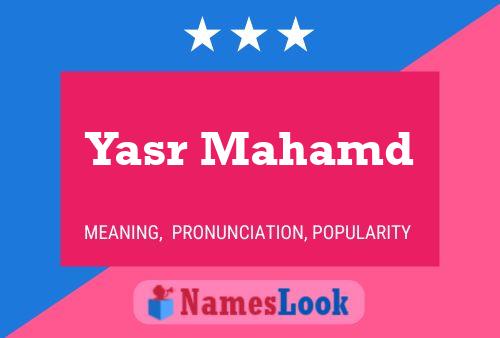 Yasr Mahamd Name Poster