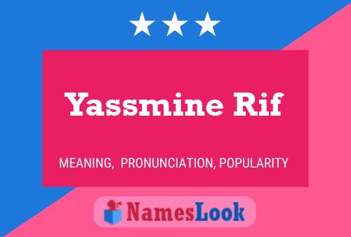 Yassmine Rif Name Poster