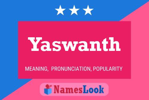 Yaswanth Name Poster