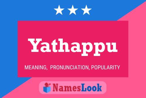 Yathappu Name Poster