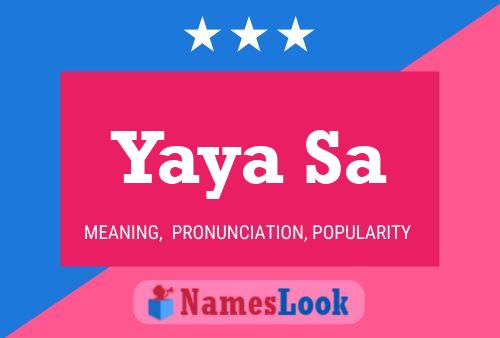 Yaya Sa Name Poster