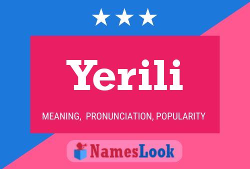 Yerili Name Poster