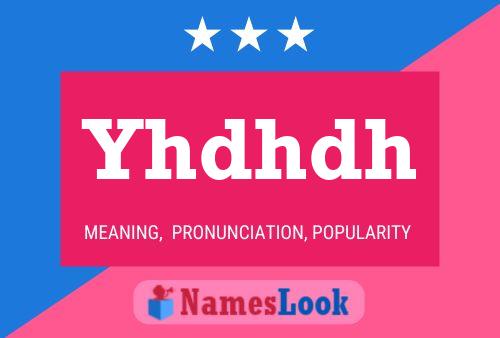 Yhdhdh Name Poster