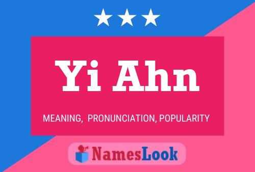 Yi Ahn Name Poster