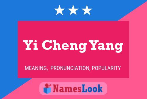 Yi Cheng Yang Name Poster