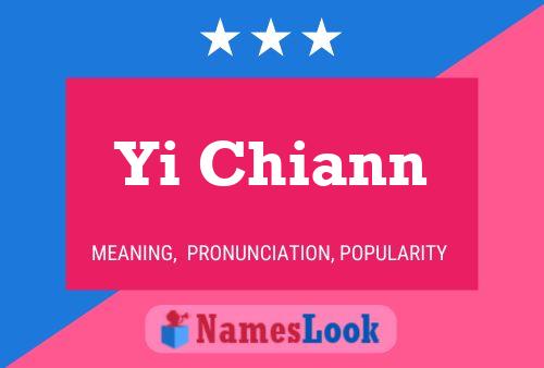 Yi Chiann Name Poster