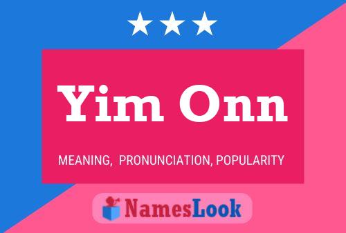 Yim Onn Name Poster