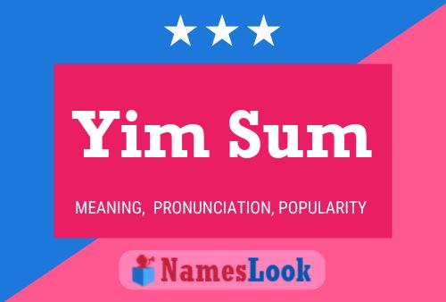 Yim Sum Name Poster