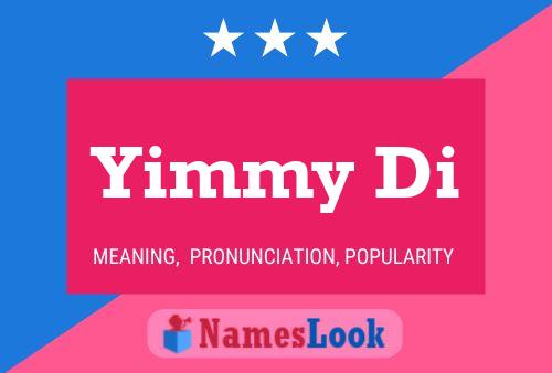 Yimmy Di Name Poster