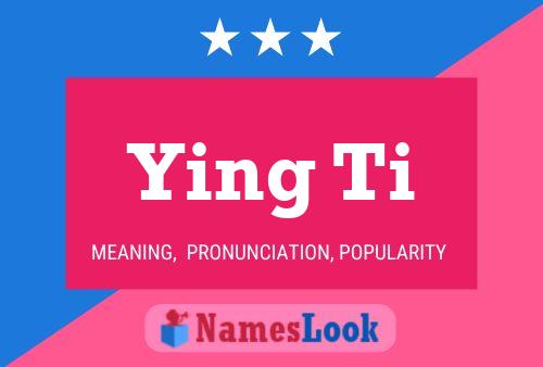 Ying Ti Name Poster