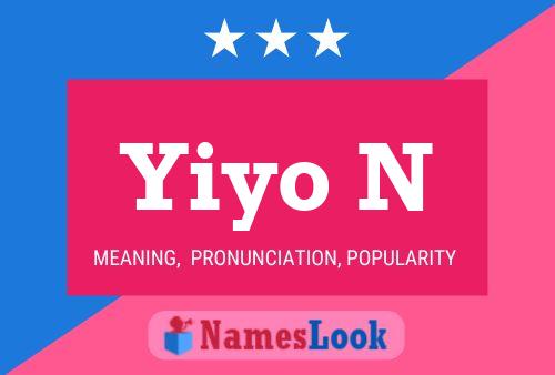 Yiyo N Name Poster