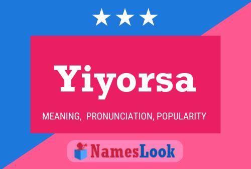 Yiyorsa Name Poster