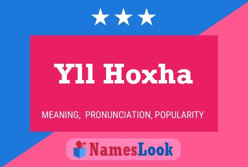 Yll Hoxha Name Poster