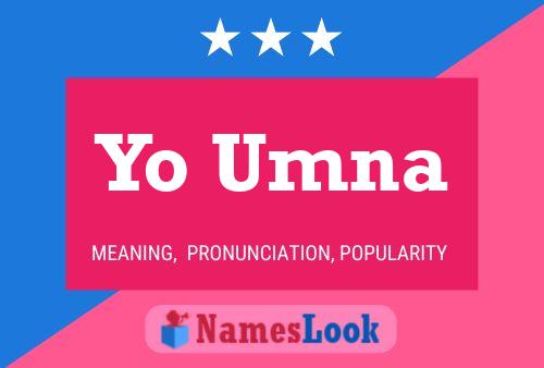 Yo Umna Name Poster