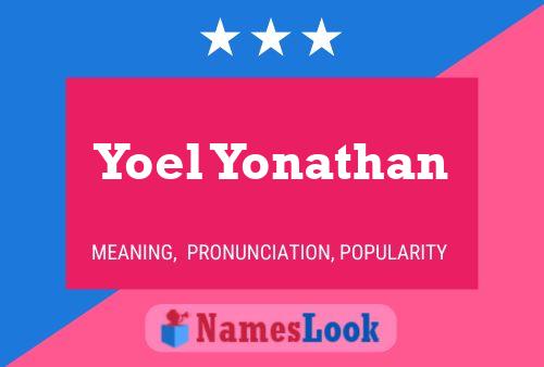 Yoel Yonathan Name Poster