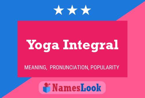 Yoga Integral Name Poster