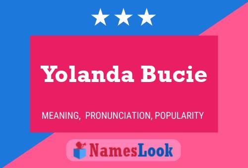 Yolanda Bucie Name Poster