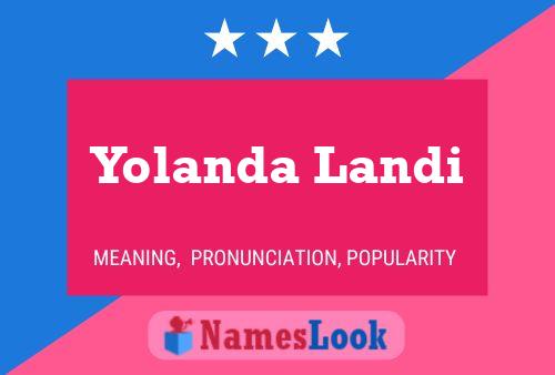 Yolanda Landi Name Poster