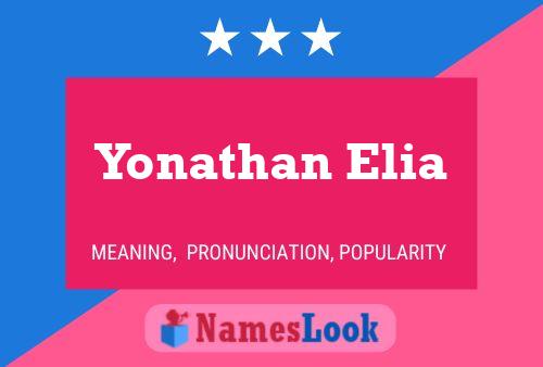 Yonathan Elia Name Poster