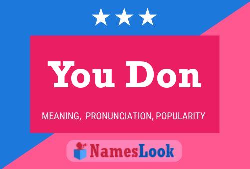 You Don Name Poster