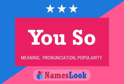 You So Name Poster