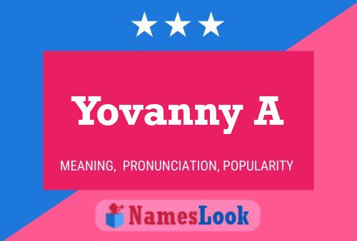 Yovanny A Name Poster